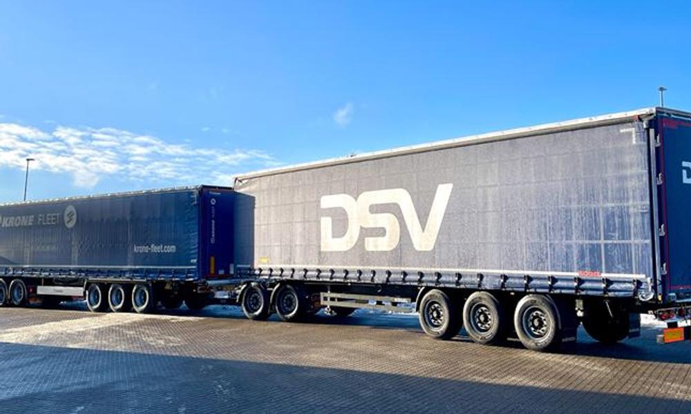 DSV har deltaget i forsøget med dobbelttrailere siden årsskiftet. DSV har deltaget i forsøget med dobbelttrailere siden årsskiftet.