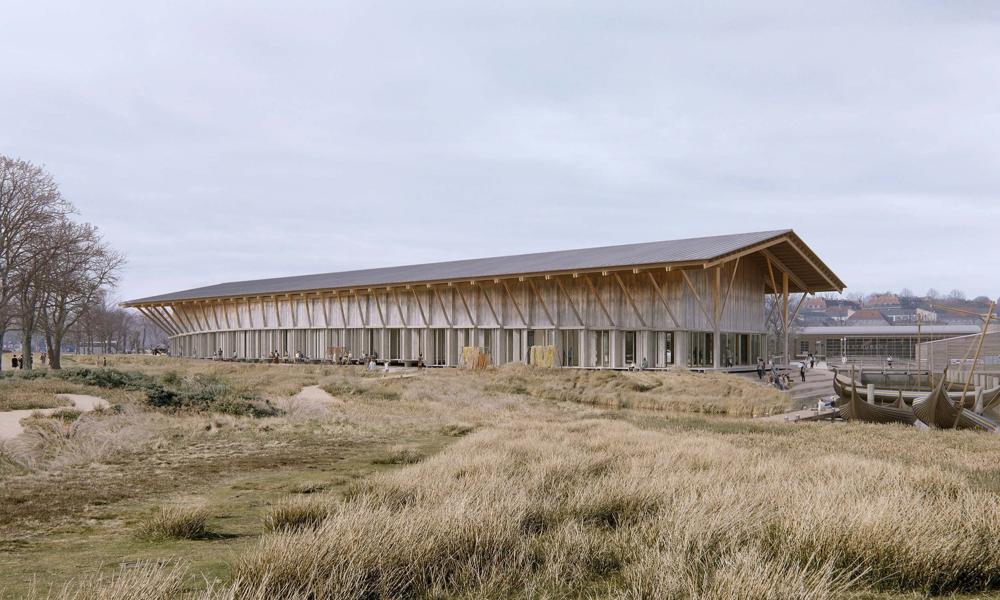 Lundgaard & Tranberg Arkitekters projektforslag til det nye vikingeskibsmuseum underholder både en ny museumshal og en transformation af det eksisterende museum og det omgivende landskab. Lundgaard & Tranberg Arkitekters projektforslag til det nye vikingeskibsmuseum underholder både en ny museumshal og en transformation af det eksisterende museum og det omgivende landskab.