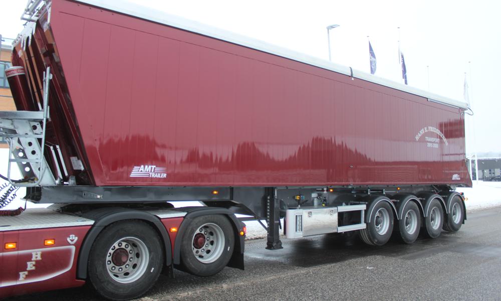 AMT TKL400 Eco-tiptrailer til Hans E. Frederiksen Transport i Rødding. AMT TKL400 Eco-tiptrailer til Hans E. Frederiksen Transport i Rødding.