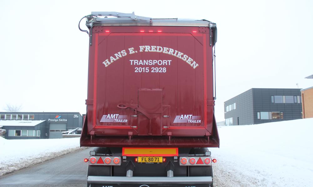 AMT TKL400 Eco-tiptrailer til Hans E. Frederiksen Transport i Rødding.