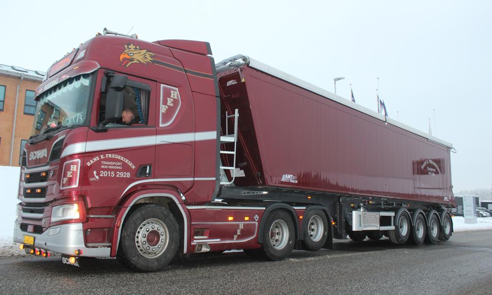 AMT TKL400 Eco-tiptrailer til Hans E. Frederiksen Transport i Rødding. AMT TKL400 Eco-tiptrailer til Hans E. Frederiksen Transport i Rødding.