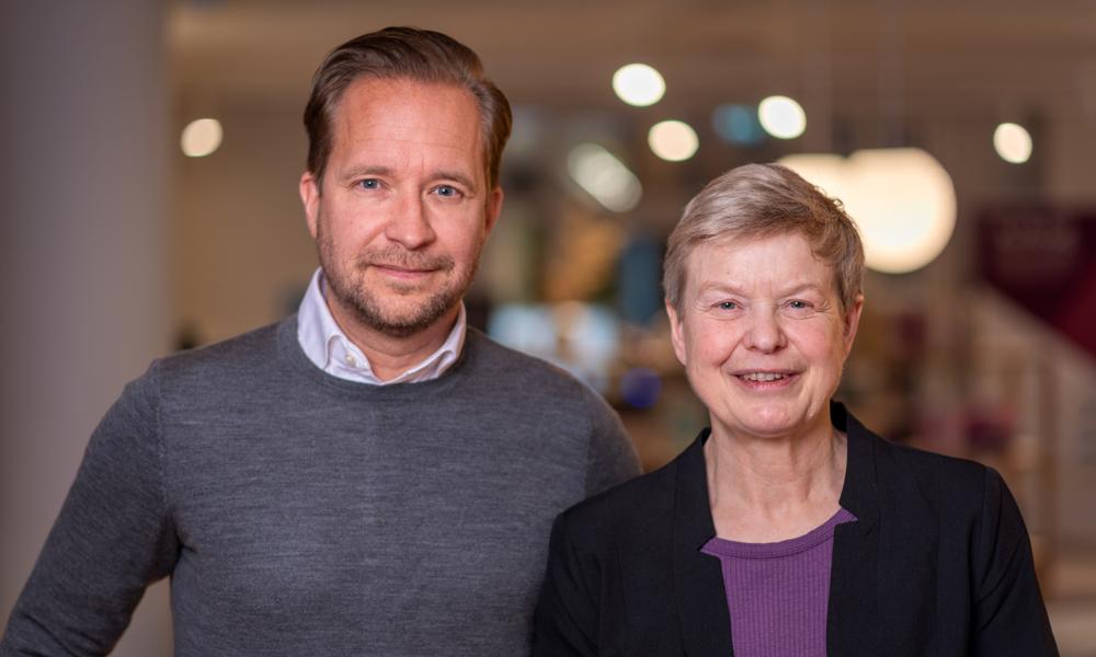 Hans Bax, vd för Dagab och Åsa Domeij, Axfoods hållbarhetschef. Hans Bax, vd för Dagab och Åsa Domeij, Axfoods hållbarhetschef.