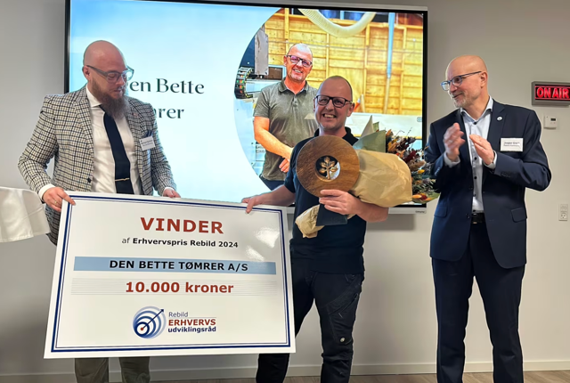 I hård konkurrence blev Erhvervspris Rebild 2024 tildelt Den Bette Tømrer, som er en virksomhed anerkendt for sit ekstraordinære håndværk og engagement i lokalsamfundet. 