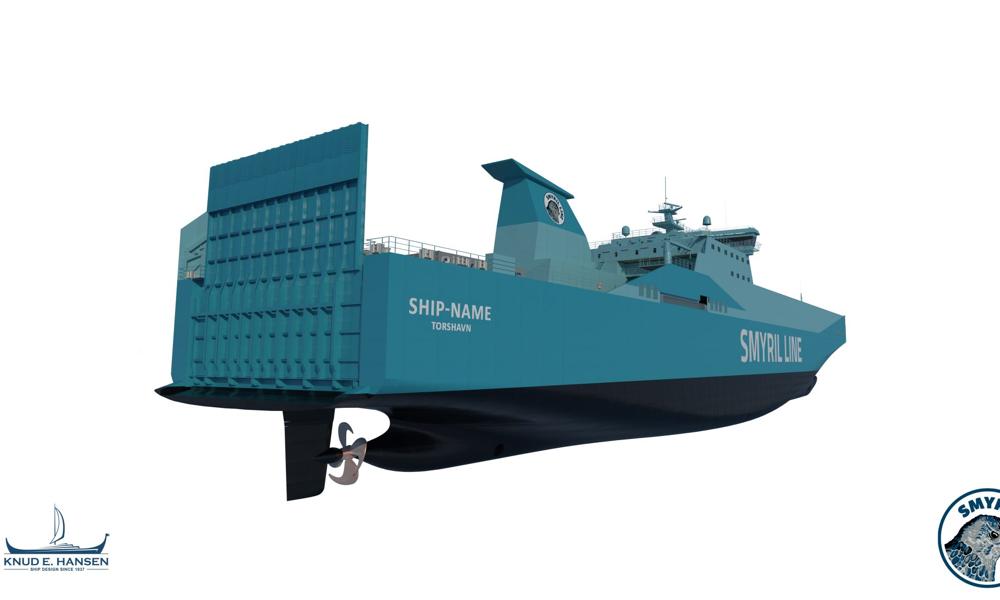 Det er Helsingør-virksomheden Knud E. Hansen, der er skibsarkitekt på Smyril Lines to nye ro-ro fartøjer.