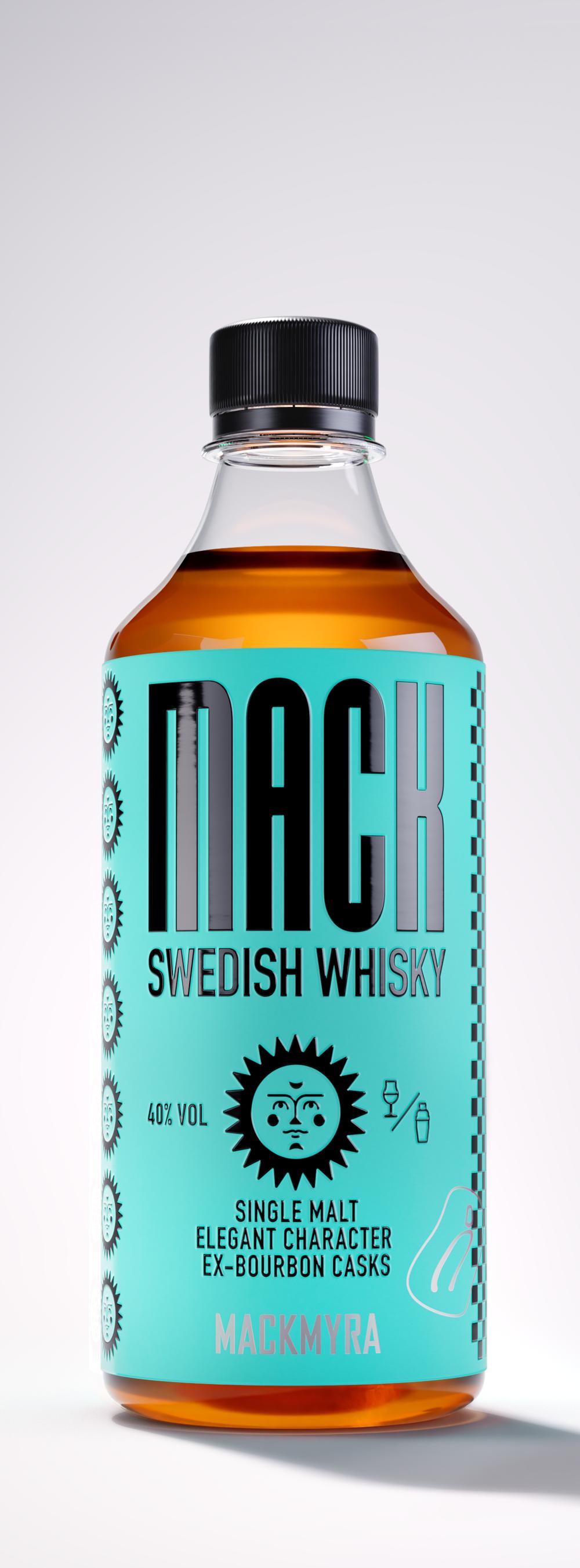 Mackmyras senaste nyhet är att de numera säljer sin Mack whisky i PET-flaska. Mackmyras senaste nyhet är att de numera säljer sin Mack whisky i PET-flaska.