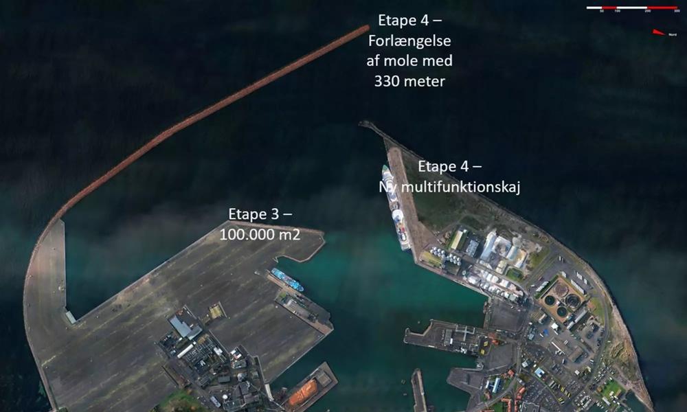 Rønne Havns aktuelle havneudvidelser - Etape 3 og Etape 4 - skal styrke alle havnens fire forretningsområder med en større funktionsopdeling. Rønne Havns aktuelle havneudvidelser - Etape 3 og Etape 4 - skal styrke alle havnens fire forretningsområder med en større funktionsopdeling.