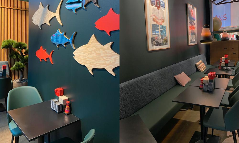 Delar av interiören på Sushi Yama Gränbystaden, kedjans tredje restaurang i Uppsala. Delar av interiören på Sushi Yama Gränbystaden, kedjans tredje restaurang i Uppsala.