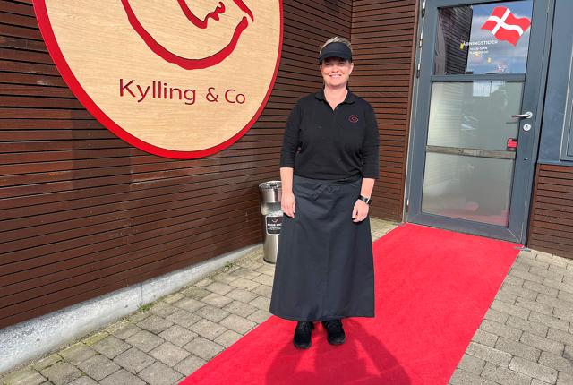 Heidi Overgaard kunne onsdag klokken 11 slå dørene op til sin nye Kylling & Co butik på Klostertorvet i Nykøbing