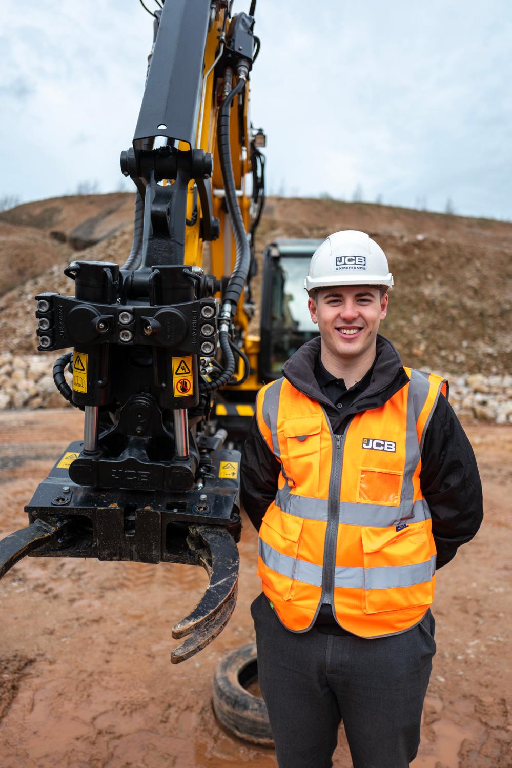 Oliver Sands, produktspecialist på JCB. Oliver Sands, produktspecialist på JCB.