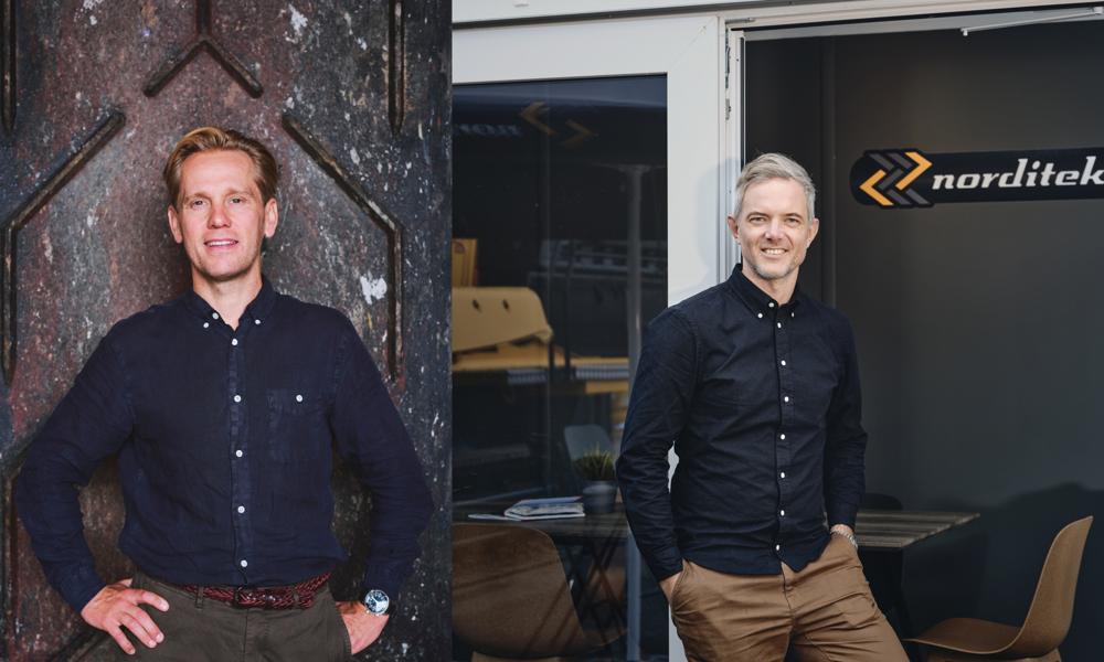 Daniel Carlberg och Philip Bergendahl från Norditek. Daniel Carlberg och Philip Bergendahl från Norditek.