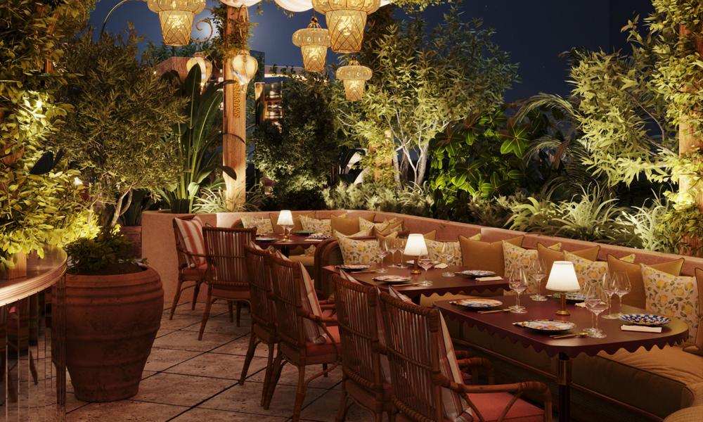 Restaurang Florentine i Marbella. Restaurang Florentine i Marbella.