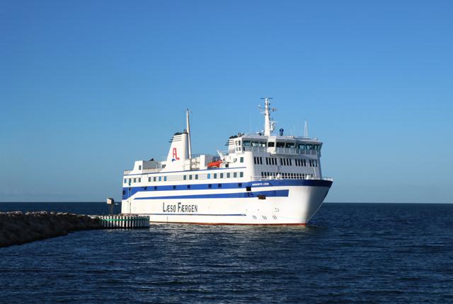 Læsø Færgen "Margrete" er på vej i havn.