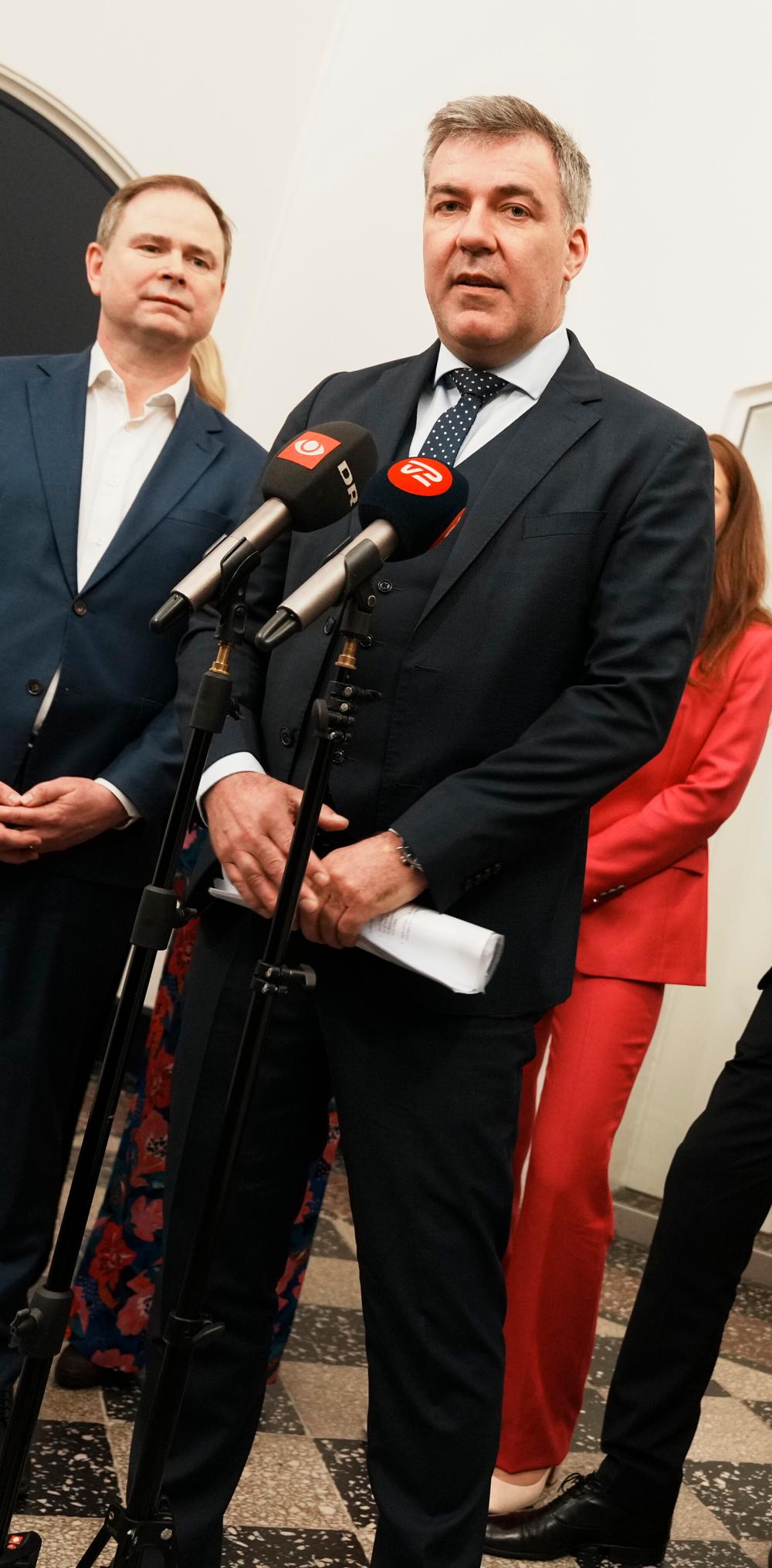 Klima-, energi- og forsyningsminister Lars Aagard fra pressemødet om Grøn Fond i Finansministeriet mandag den 15. april 2024. Klima-, energi- og forsyningsminister Lars Aagard fra pressemødet om Grøn Fond i Finansministeriet mandag den 15. april 2024.
