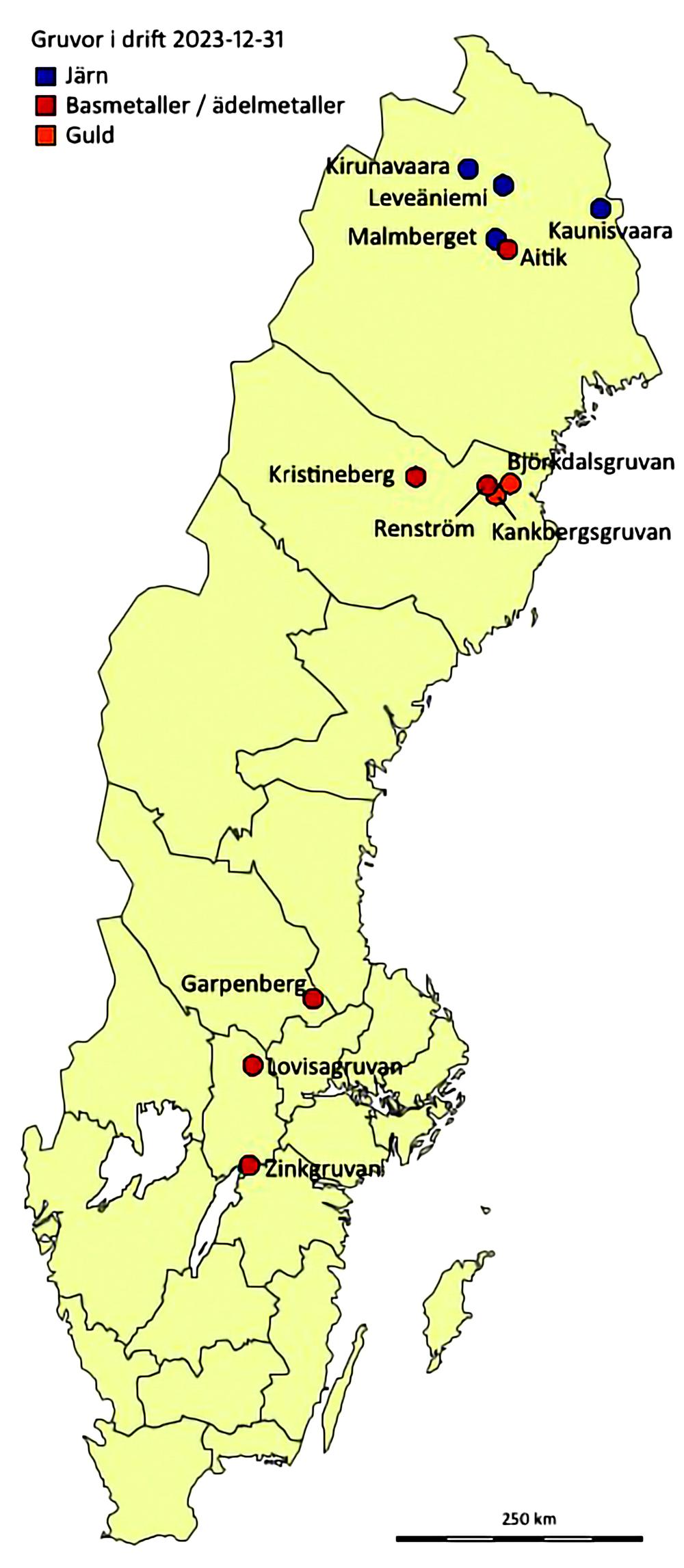 Sveriges gruvor i december 2023. Snart öppnar ytterligare en guldgruva. Sveriges gruvor i december 2023. Snart öppnar ytterligare en guldgruva.