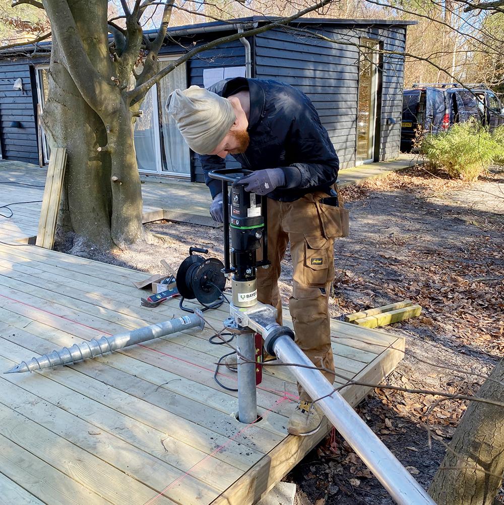 Terrasseprojekt med skruefundamenter. Terrasseprojekt med skruefundamenter.