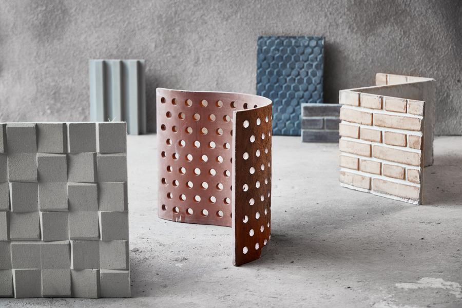 BRiCK-A-LIKE; flere forskellige overflader i fiberbeton. BRiCK-A-LIKE; flere forskellige overflader i fiberbeton.