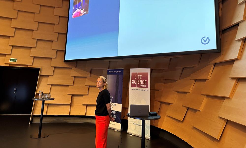Cecilia Norling, från Verigraft, var en av talarna under förmiddagen. Cecilia Norling, från Verigraft, var en av talarna under förmiddagen.