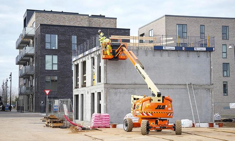 Fra byggeriet af MiniCO2 Etagehus Digital i Fredericia. Fra byggeriet af MiniCO2 Etagehus Digital i Fredericia.