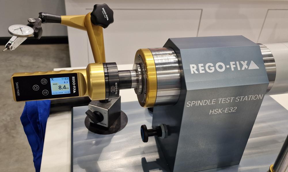 Rego Fix presenterte og demonstrerte ForceMaster. Et verktøy for å måle spindeltrekkraften. Rego Fix presenterte og demonstrerte ForceMaster. Et verktøy for å måle spindeltrekkraften.