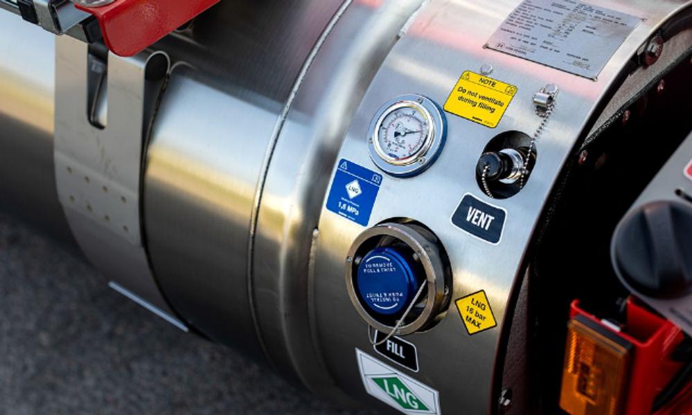 LNG: De nye Scania-bilene går på LNG. LNG: De nye Scania-bilene går på LNG.