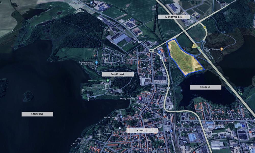 Det er i det afmarkerede felt til højre for midten at Nørresø Park skal ligge. tæt ved E45 er den nem tilkørsel ud af Maribo. Bymidten kan nås på cykel, med gang eller i bil enten via Vestre Landevej eller via nyetablerde forbindelser til bymidten. Det er i det afmarkerede felt til højre for midten at Nørresø Park skal ligge. tæt ved E45 er den nem tilkørsel ud af Maribo. Bymidten kan nås på cykel, med gang eller i bil enten via Vestre Landevej eller via nyetablerde forbindelser til bymidten.