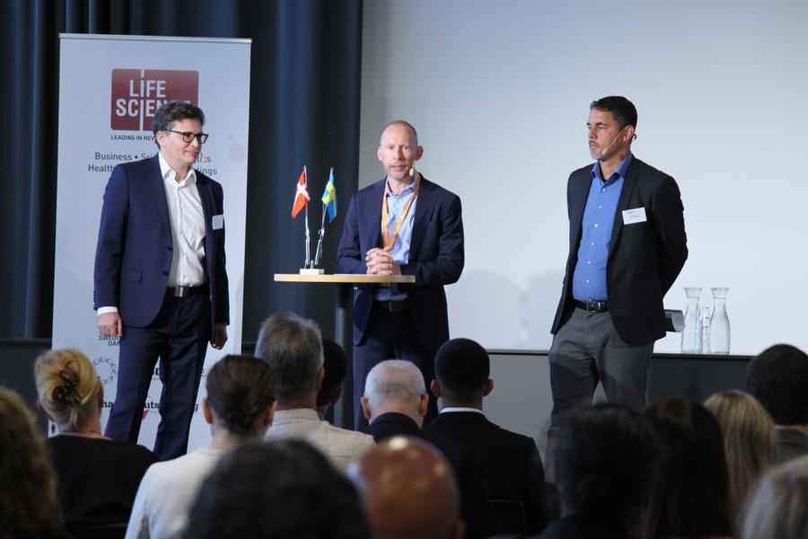 Samuel Lagercrantz, Life Science Swedens chefredaktör, Petter Hartman, Medicon Village Innovations vd, och David Zepernick, Director Member Engagement and Communication vid Medicon Valley Alliance, hälsade alla deltagarna välkomna. Samuel Lagercrantz, Life Science Swedens chefredaktör, Petter Hartman, Medicon Village Innovations vd, och David Zepernick, Director Member Engagement and Communication vid Medicon Valley Alliance, hälsade alla deltagarna välkomna.