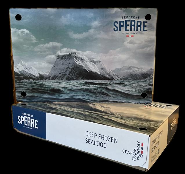 Wellpappemballage sill och makrill Wellpappemballage sill och makrill