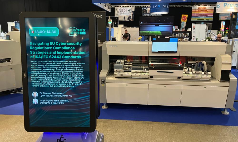 Første dag på elektronikmessen i Odense, E-24. Første dag på elektronikmessen i Odense, E-24.