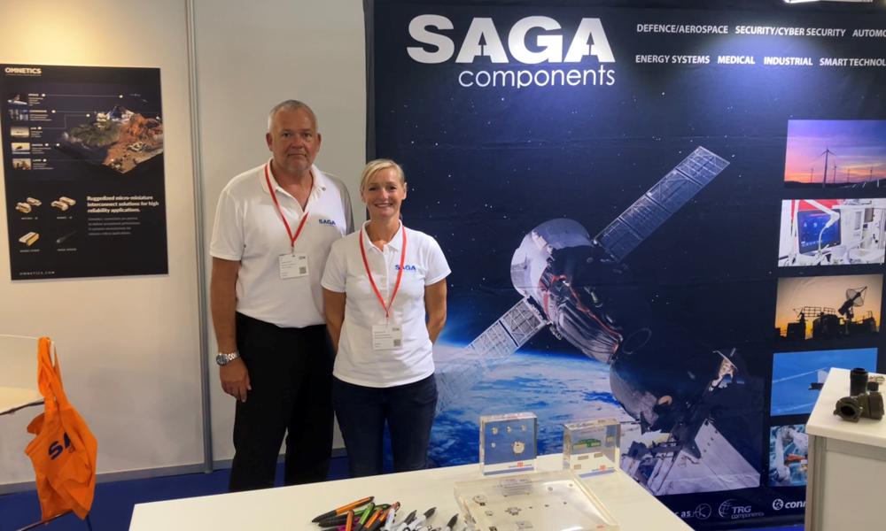Michael Christensen og Christina Valstedgaard er på E-24 for at vise Saga Components-navnet frem. Michael Christensen og Christina Valstedgaard er på E-24 for at vise Saga Components-navnet frem.