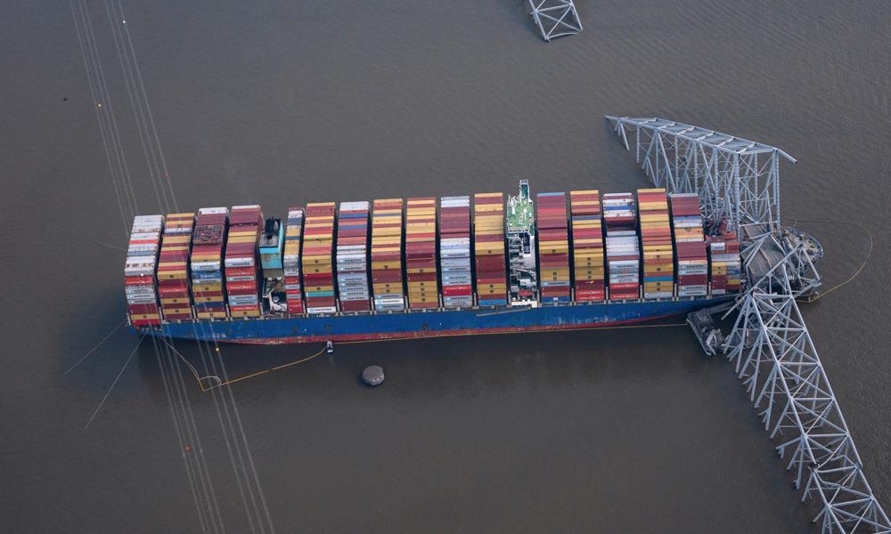 'Dali' blokerede anløbet til havnen i Baltimore i otte uger, før det kunne flyttes. 'Dali' blokerede anløbet til havnen i Baltimore i otte uger, før det kunne flyttes.