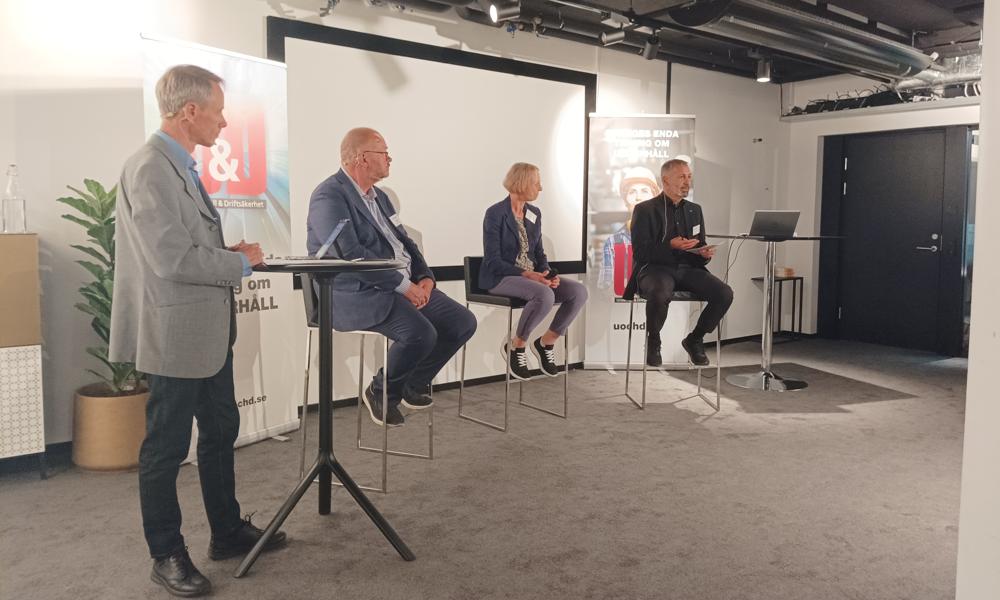 Hans Hellström, Marianne Rilde Björkman och Ramin Karim i paneldebatten som reportern Martin Wärneholm modererade. Hans Hellström, Marianne Rilde Björkman och Ramin Karim i paneldebatten som reportern Martin Wärneholm modererade.