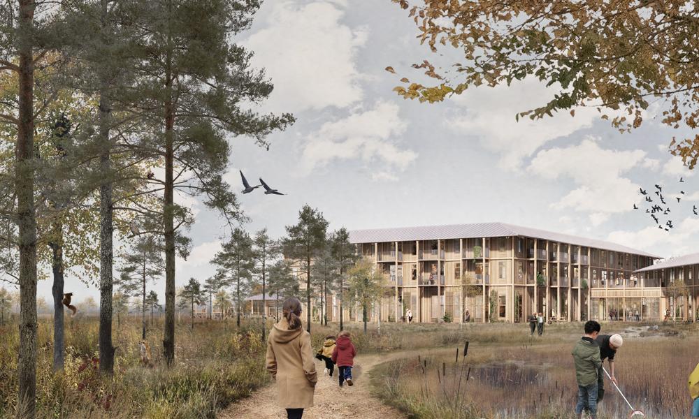 Generationernes Kvartershus i Hillerød-bydelen Favrholm kommer til at bestå af fem bygninger. Generationernes Kvartershus i Hillerød-bydelen Favrholm kommer til at bestå af fem bygninger.