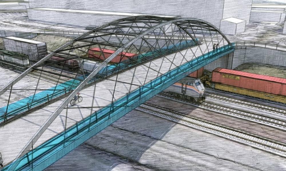 Ny bru: Dette er Hangarbrua som skal bli bygget i Trondheim. Den bygges med aluminium fra Gyde-plattformen. Ny bru: Dette er Hangarbrua som skal bli bygget i Trondheim. Den bygges med aluminium fra Gyde-plattformen.