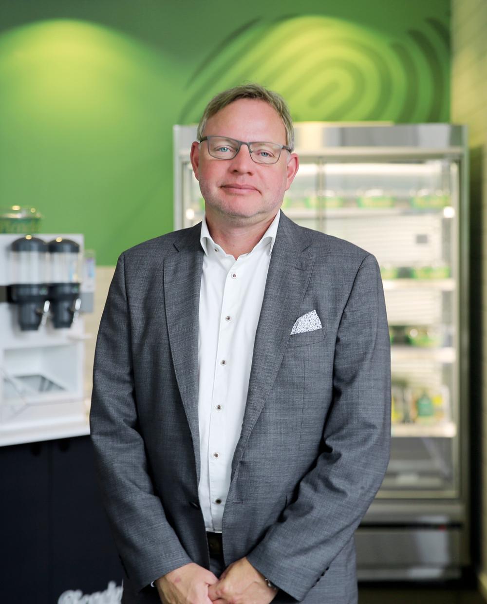 Ted Stenshed, VD för affärsområdet Greenfood Fresh Produce och projektansvarig för Greenhouse. Ted Stenshed, VD för affärsområdet Greenfood Fresh Produce och projektansvarig för Greenhouse.