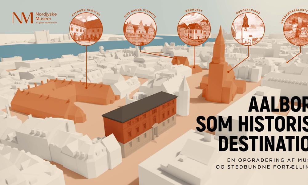 Aalborg har masser af historie i det moderne bybillede. Jens Bangs stenhus fra 1624, rådhuset på Gammeltorv, Budolfi Kirke, Aalborg Kloster samt Gråbrødrekloster Museet, der blandt andet indeholder ruinerne af de næsten 800 år gamle klosterbygninger – for blot at nævne nogle af de vigtigste historiske destinationer. Aalborg har masser af historie i det moderne bybillede. Jens Bangs stenhus fra 1624, rådhuset på Gammeltorv, Budolfi Kirke, Aalborg Kloster samt Gråbrødrekloster Museet, der blandt andet indeholder ruinerne af de næsten 800 år gamle klosterbygninger – for blot at nævne nogle af de vigtigste historiske destinationer.