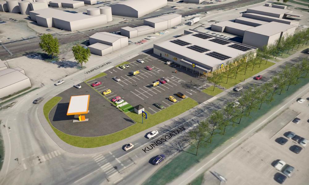 Lidls kommande butik i Uppsala kommer att få ett 80-tal parkeringsplatser. Lidls kommande butik i Uppsala kommer att få ett 80-tal parkeringsplatser.