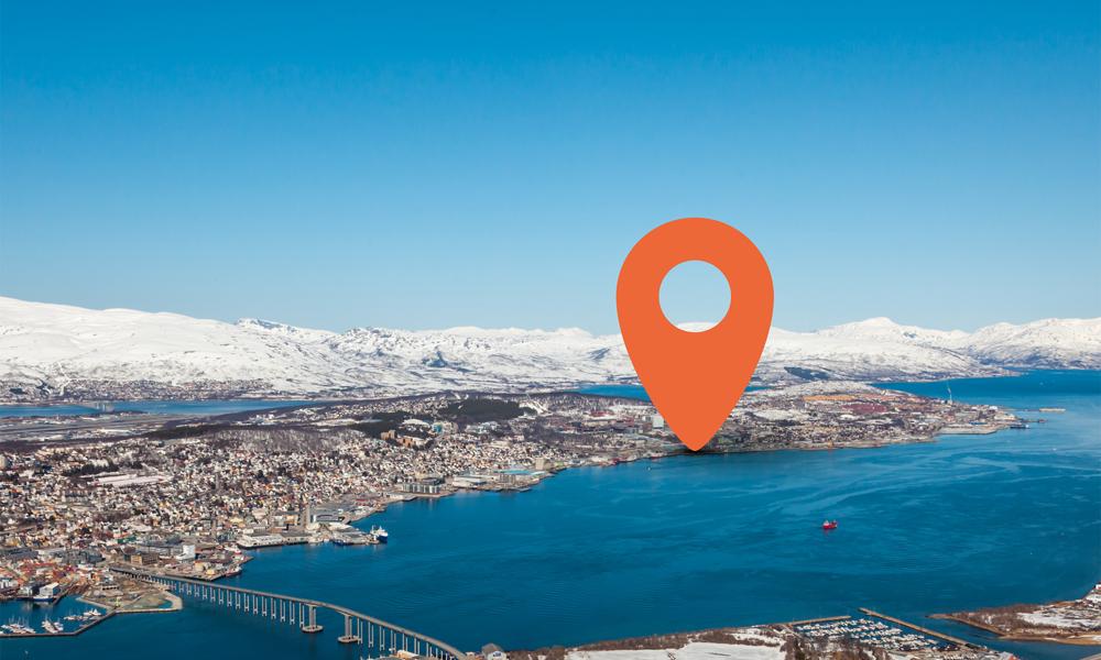 Havn: Bildet viser hvor det nye servicenteret ved Tromsø havn vil ligge. Havn: Bildet viser hvor det nye servicenteret ved Tromsø havn vil ligge.