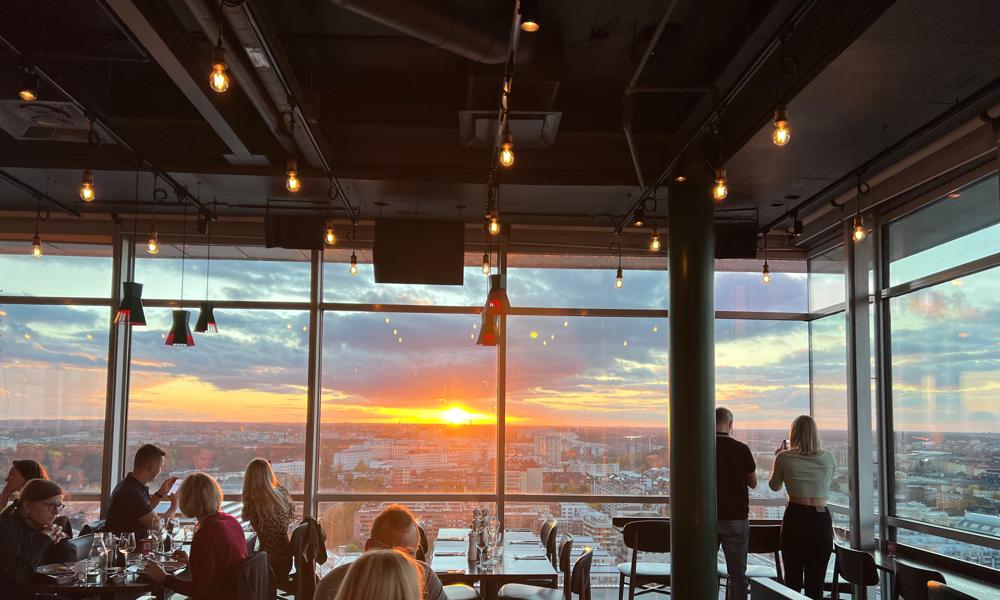 Kvällsutsikt från Restaurang Himlen. Kvällsutsikt från Restaurang Himlen.