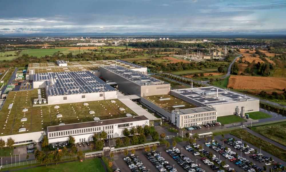 Gjenvinning: Mercedes-Benz' nye batterigjenvinningsfabrikk i tyske Kuppenheim. Mercedes-Benz Kuppenheim battery recycling factory: Location Gjenvinning: Mercedes-Benz' nye batterigjenvinningsfabrikk i tyske Kuppenheim. Mercedes-Benz Kuppenheim battery recycling factory: Location