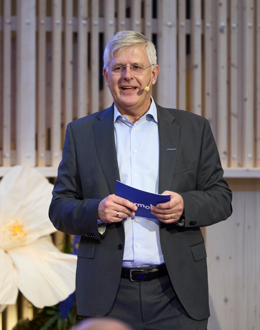 Bengt Thorsson, vd Permobil, talade på invigningen i november. Bengt Thorsson, vd Permobil, talade på invigningen i november.