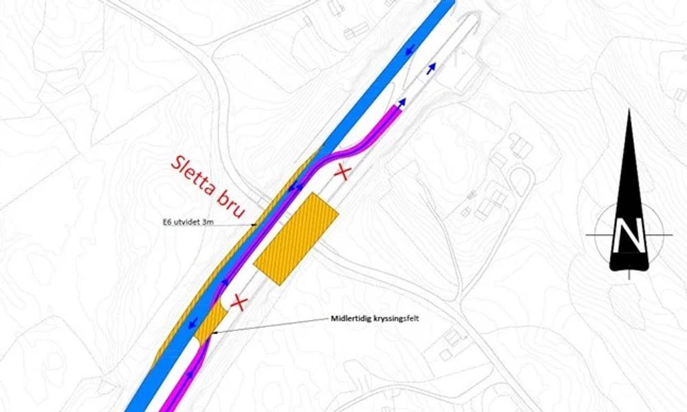 Slik blir trafikkomleggingen. Slik blir trafikkomleggingen.