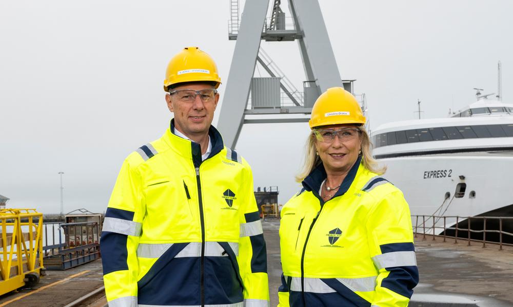 Adm. dirtektør i Orskov Yard Lars Fischer & direktør Christina Ørskov Adm. dirtektør i Orskov Yard Lars Fischer & direktør Christina Ørskov