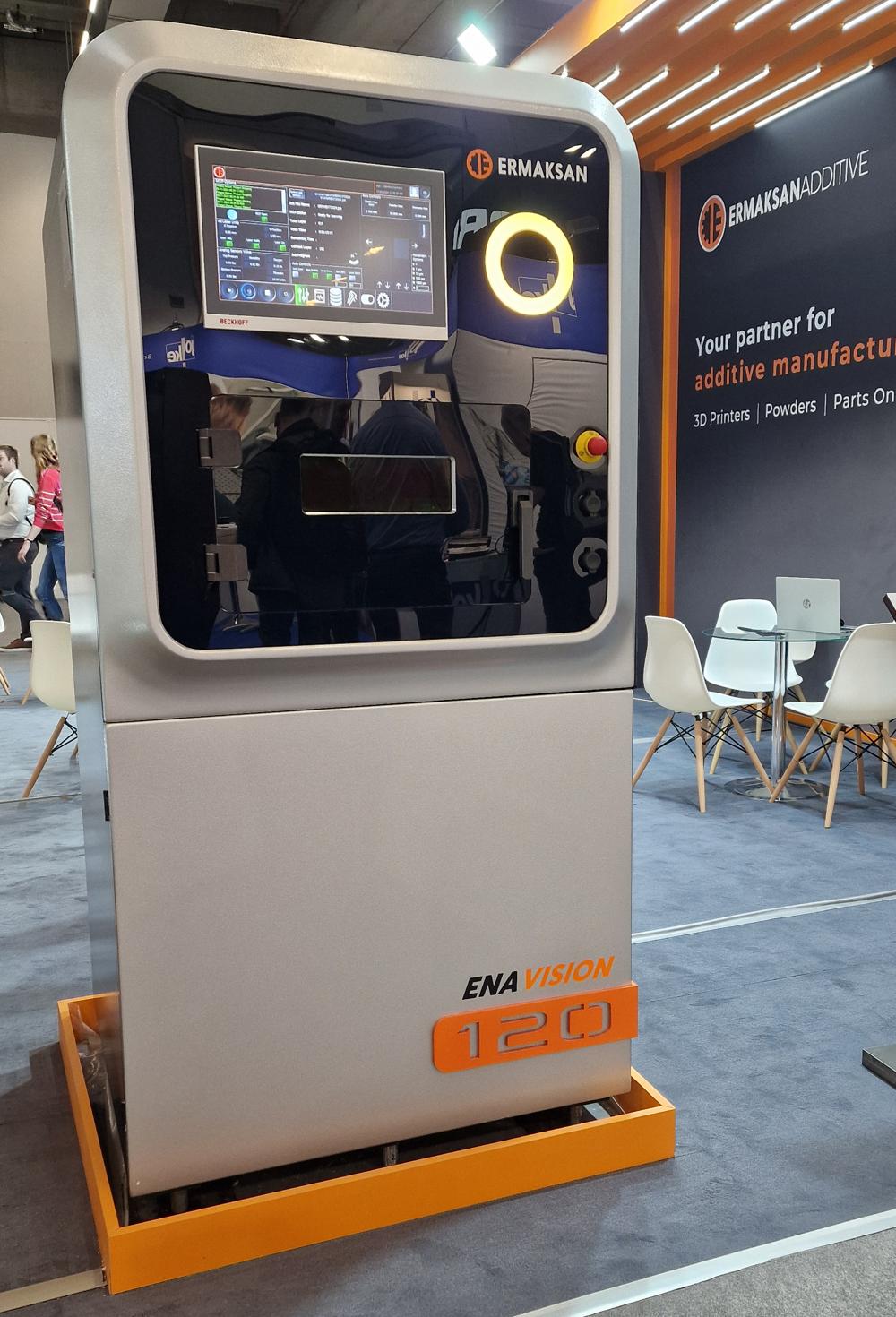 På Formnext 2024 i Frankfurt presenterte Ermaksan sin nye metall 3D-printer, Enavision 150 Dual, som tilbyr avanserte løsninger for additiv produksjon. På Formnext 2024 i Frankfurt presenterte Ermaksan sin nye metall 3D-printer, Enavision 150 Dual, som tilbyr avanserte løsninger for additiv produksjon.