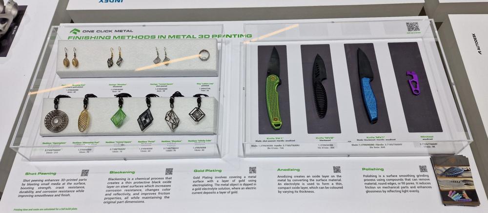 One Click Metal viste frem sitt 3D-metallprintingsystem BOLDSERIES, inkludert MPRINT-printeren og MPUREpro-pulverhåndteringsenheten, samt nye produktfunksjoner og materialer. One Click Metal viste frem sitt 3D-metallprintingsystem BOLDSERIES, inkludert MPRINT-printeren og MPUREpro-pulverhåndteringsenheten, samt nye produktfunksjoner og materialer.