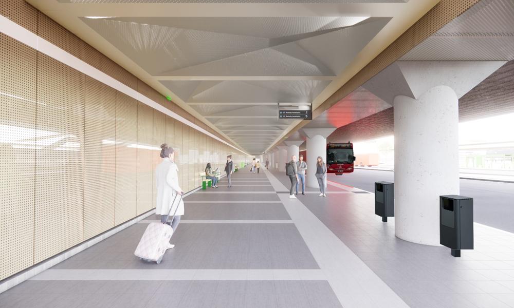 Busstorget i Barkby nya terminal. Busstorget i Barkby nya terminal.