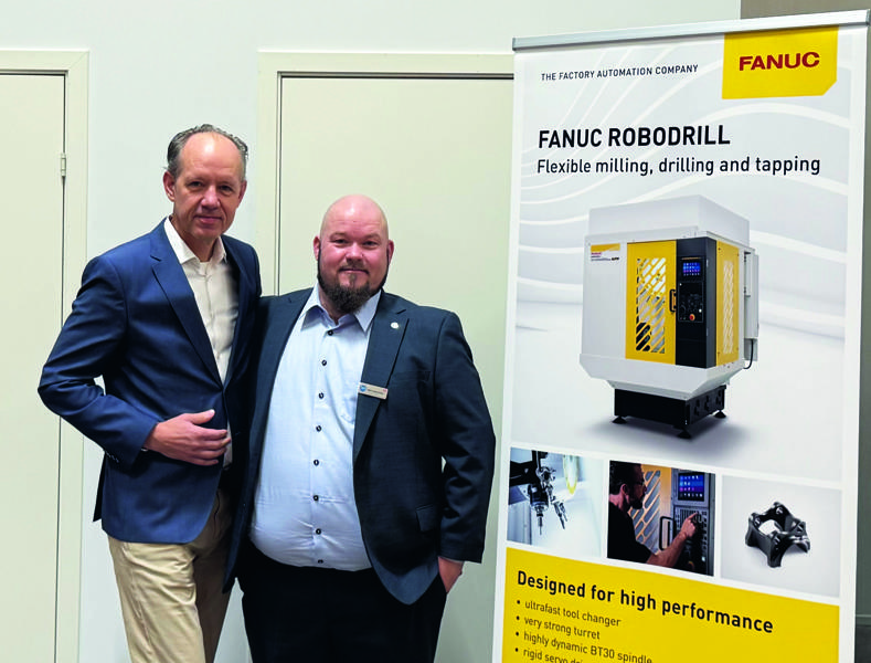 Fanuc samarbeider med JN Maskiner. Til venstre Bob Struijk, adm. direktør i Fanuc Nordic flankert av Martin Hauge Hansen, ansvarlig selger for JN Maskiner i Norge. Fanuc samarbeider med JN Maskiner. Til venstre Bob Struijk, adm. direktør i Fanuc Nordic flankert av Martin Hauge Hansen, ansvarlig selger for JN Maskiner i Norge.