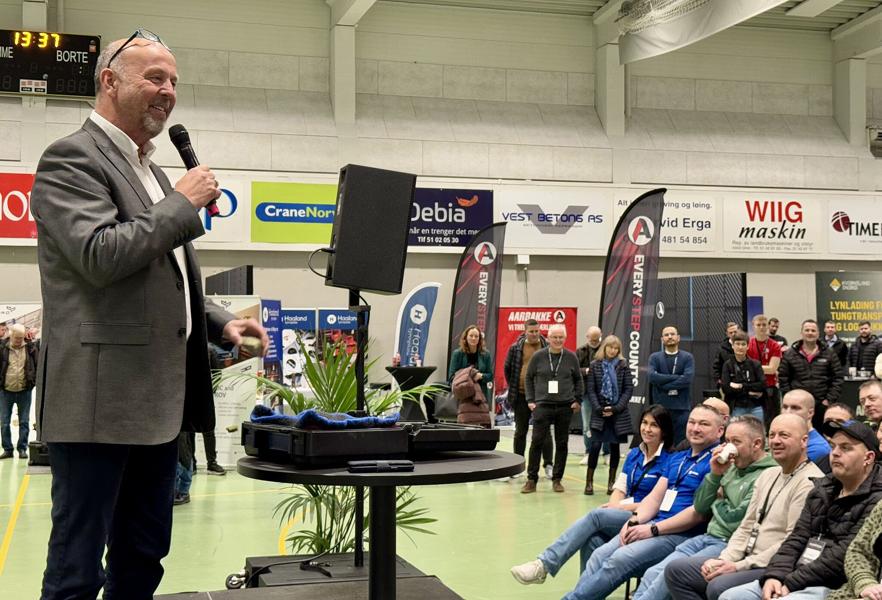 Ronny Reiestad, daglig leder i Metallteknikk, holdt innlegg på KleppTech 2025. Ronny Reiestad, daglig leder i Metallteknikk, holdt innlegg på KleppTech 2025.