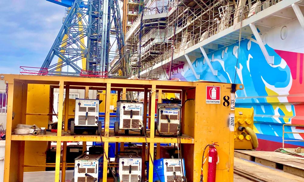 Næste skud på stammen af Prima-serien fra Norwegian Cruise Line tager form på Fincantieri-værftet i Venedig. Næste skud på stammen af Prima-serien fra Norwegian Cruise Line tager form på Fincantieri-værftet i Venedig.