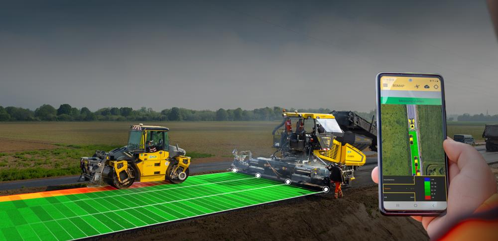 Bomag har hakat på en läggningsdel i sitt system Bomap. Bomag har hakat på en läggningsdel i sitt system Bomap.