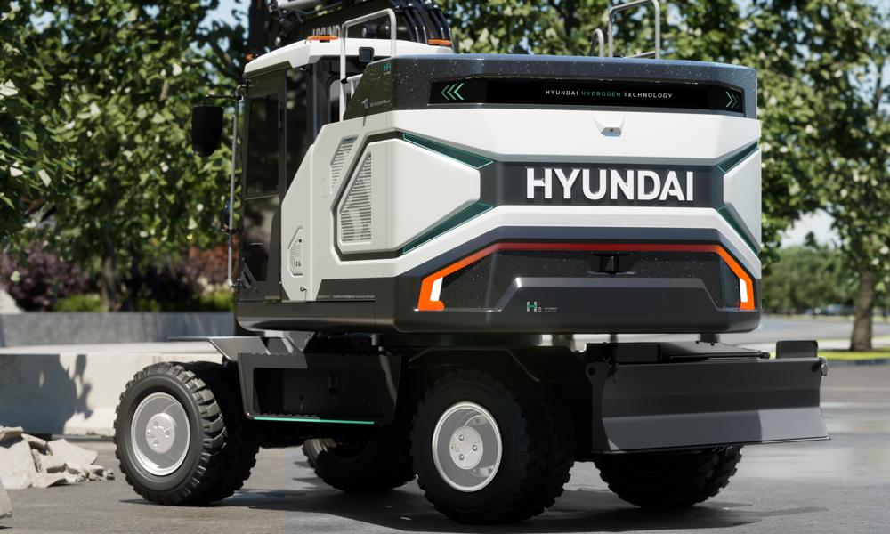 Hyundai anser att vätgasgrävaren är så klar den kan bli, det som fattas nu är en infrastruktur för tankning. Hyundai anser att vätgasgrävaren är så klar den kan bli, det som fattas nu är en infrastruktur för tankning.